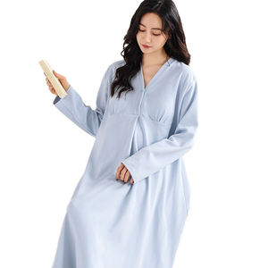 Venta al por mayor de vestido de manga larga para mujeres embarazadas de uso especial para la entrega, con un cojín en el pecho <span class=keywords><strong>lactancia</strong></span> pijamas de entrega - Product Image 2