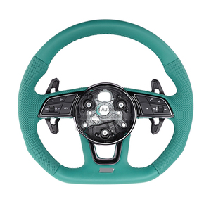 Volant en cuir lisse perforé Offre Spéciale d'usine pour volant Audi A3 A4 A5 Q7 Q8 TT R8 B9 - Product Image 3