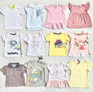 Lotes de Camisetas de Algodón de Manga Corta con Cuello Redondo para Bebés Recién Nacidos, Niños y Niñas, Ropa de Bebé Bonita al por Mayor - Product Image 2
