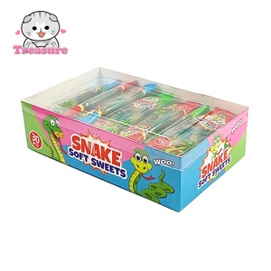 Venta al por mayor personalizada en forma <span class=keywords><strong>de</strong></span> <span class=keywords><strong>serpiente</strong></span> gelatina suave caramelo aperitivos Halal amargo sabor a fruta dulce - Product Image 4