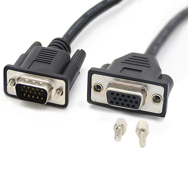 vga extension cable Male to female 3+6 HD connection The vga cable female to female tape movable nut is fixed