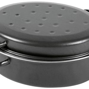 Asador Ovalado para Ganso de 7.5 L y 38 cm, Esmaltado en Negro Mate - Product Image 1