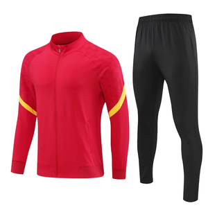 Ensemble veste et pantalon de football pour homme DITIAN G55, nouvelle conception, 24/25, fermeture éclair intégrale, 100% polyester, motif uni, tenue d'entraînement - Product Image 3