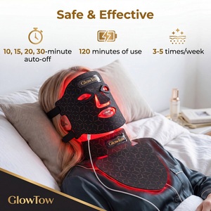 90 Led Beads Lightweight Face Mask Collagen Boosting Comfort <b>Therapy</b> Mask Touch Control Skin Rejuvenation <b>Red</b> <b>Light</b> <b>Therapy</b> Mask - Product Image 4