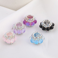 Perles fantaisie en strass de 20 mm pour stylo, perles rondes en argile polymère de luxe en cristal pour la fabrication de stylos