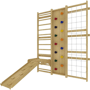 Fabrik-Großhandel 9-in-1 Kletterwand-Spiele Kinder-Holz-Klettergerüst Turnset Kindermöbel - Product Image 3