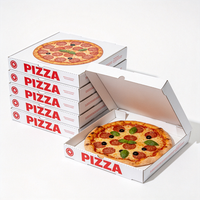 Cajas de Pizza al por Mayor de 7, 9, 10 y 12 Pulgadas, Impresas Personalizadas, Reciclables, de Cartón Corrugado, para Envío y Comida para Llevar, para Tiendas de Pizza
