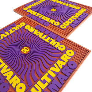 Printed <b>Silicone</b> PVC Pub <b>Mat</b> Rubber Beer Spill Pad Bar Runner Drip Tray Non Slip Service <b>Mat</b> for Cafes - Product Image 5