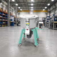 Mélangeur vertical compact de 25 kg pour granulés plastiques et masterbatch, idéal pour les machines de moulage par injection