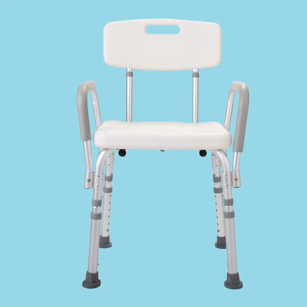 Yüksekliği ayarlanabilir tıbbi duş sandalyesi küvet tezgah banyo oturağı taburesi ile silah