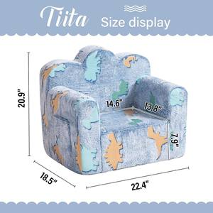 Sofá Infantil de Peluche con Forma de Nube que Brilla en la Oscuridad, Sillón de Lectura para Niños Pequeños con Funda Lavable y Asa de Transporte para Niñas y Niños - Product Image 2