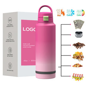 Bouteilles d'eau à double paroi isolées de 32 oz 40 oz en acier inoxydable incroyablement polyvalentes avec stockage au fond - Product Image 1