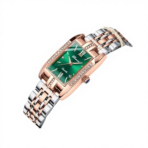 Reloj de Mujer Rectangular <span class=keywords><strong>Dawn</strong></span> New, Venta al por Mayor de Fábrica, Cuarzo, Calendario, Correa de Acrílico Sólido, Caja de Acero Inoxidable, Resistente al Agua 30M - Product Image 1