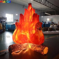 Magnifique modèle de flamme de feu de camp gonflable publicitaire, ballon de flamme géant personnalisé