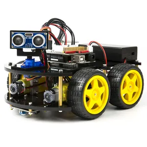 Kit mobil Smartbot dengan penggerak empat roda Kit robot mainan edukasi dan cerdas untuk anak-anak