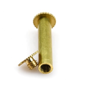 6a-1b1 Brass chủ đề nội bộ bài + đôi rãnh và có khía Đầu phẳng nam vít Chicago vít - Product Image 6