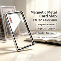 Boîtier de protection magnétique robuste en aluminium pour cartes gradées anti-chute Premium P Sa CGC