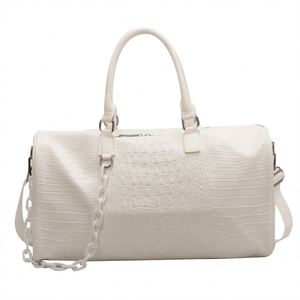 Sac de sport portable pour femme, sac de voyage d'affaires pour homme, sac de voyage populaire à motif carreaux avec chaîne - Product Image 1