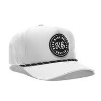 Casquette de baseball de sport personnalisée en popeline dobby couleur or rose, 5 panneaux, avec étiquette adhésive perforée au laser, pour le golf et les sports