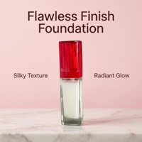 Flacon pompe carré en verre rose givré de luxe 30 ml, distributeur de liquide, flacon de fond de teint, contenant cosmétique