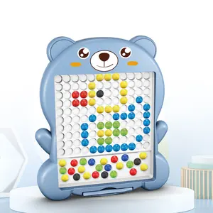 Neues Produkt Kinder pädagogische Cartoon Tierform Magnets tift Zeichenbrett Magnet perlen Puzzle Spielzeug mit Referenz album