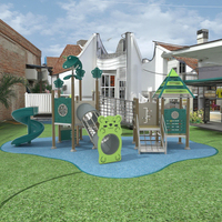 2025 Kaiqi nouveau Design série bois écologique KQ24067B aire de jeux extérieure pour enfants avec toboggan