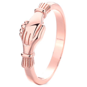 Anillo fino Unisex de Plata de Ley 925, banda de compromiso de boda romántica pulida para parejas, moda para madre e hija - Product Image 1