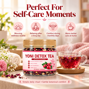 Té desintoxicante Yoni de marca privada, mezcla de hierbas naturales y apoyo femenino para el bienestar de la mujer, té de hojas sueltas - Product Image 4