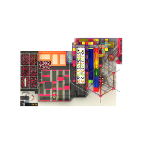 Équipement <span class=keywords><strong>de</strong></span> parc <span class=keywords><strong>de</strong></span> trampolines modulaire à grande échelle, incluant une piste <span class=keywords><strong>de</strong></span> ski sèche + un parcours d'obstacles Ninja + une piscine à éponges - Product Image 3