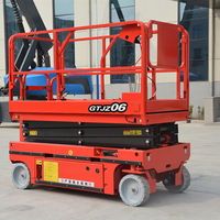 Plataforma Elevadora Móvil Autopropulsada de Acero de 2.46m, Equipo de Elevación Hidráulico Eléctrico, Capacidad para 2 Personas, GTJZ06