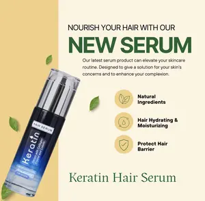 Natural Blue Keratin Nutrition Smooth Moisturizing Repair Damaged Keratin Hair Serum 80ml