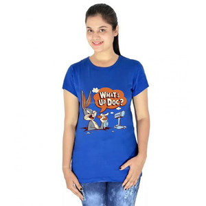 T-shirt pour filles, estival et décontracté, à coupe facile à assortir, avec service d'impression personnalisé, collection de - Product Image 2