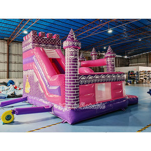 Công Chúa Thương Mại Nhà Bị Trả Lại Màu Hồng Lâu Đài Inflatable Nhà <span class=keywords><strong>Bouncy</strong></span> Với Trượt Lâu Đài <span class=keywords><strong>Bouncy</strong></span> Trẻ Em Nhảy Lâu Đài Cho Trẻ Em - Product Image 3