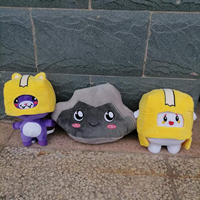 Kawaii Plüschpuppe Foxy Boxy Lanky Wendbare Puppen Plüschtier Cartoon-Roboter Spielzeug PP-Baumwollfüllung Superweiches Plüschtier für Kinder Geschenk
