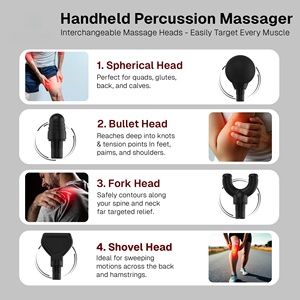 Pistolet de massage intelligent 2026, masseur électrique à percussion, vibrations profondes des tissus, massage du corps et du visage, mini pistolet de massage professionnel - Product Image 3