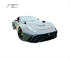 Nlargos Estilo Front Rear Bumper Saias Laterais Fender flares pára-choque traseiro Spoiler Wing Body Kit Para Ferrari F12 Nlargos Wide bodykit