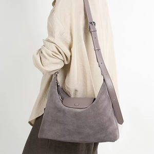 Bolso de Mujer de Cuero Premium, Gamuza Mate, Piel de Vaca, Bandolera, Bolso de Gamuza Suave, Modelo 20256, Nuevo - Product Image 1