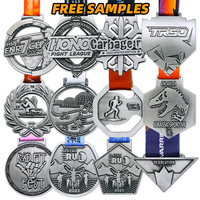 Medallas Deportivas de Metal Personalizadas a Precio de Fábrica - Impresión Tipográfica Chapada en Oro con Logotipo Personalizado para Maratón, Fútbol y Otros Deportes