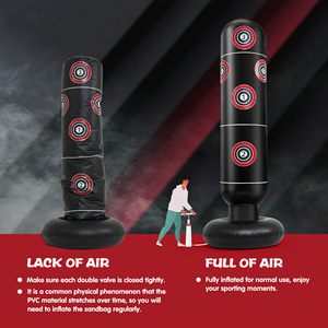 1.6M Fitness <strong>Inflatable</strong> Punching <strong>Bag</strong> Stress <strong>Punch</strong> Tower <strong>Bag</strong> Speed Stand Power Boxing Target <strong>Bag</strong> for Kids Teenagers - Product Image 2
