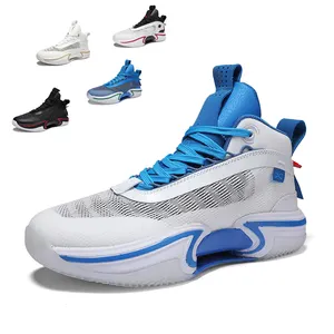 Jianer Dernier nouveau modèle Chaussures résistantes à l'usure Chaussures de basket personnalisées à la mode Chaussure de basket-ball à lacets pour hommes