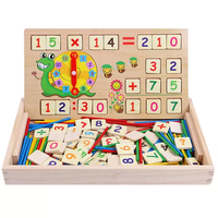 Caja de ordenador Digital Montessori multifunción, juguetes educativos de madera para matemáticas
