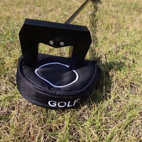 Putter de golf unisexe Mid Mallet, semi-pressé à chaud, zéro couple, haute stabilité, tige centrale, pour entraînement sur gazon, personnalisé, droitier, sac de golf