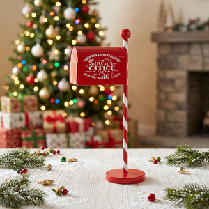 Boîte aux lettres de Noël, bureau <span class=keywords><strong>du</strong></span> Père Noël, cadeau, boîte aux lettres rouge, utilisation en intérieur, décoration de la maison, décoration de Noël - Product Image 1