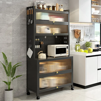 Étagère en métal pour cuisine, armoire de salle à manger, du sol au plafond, rangement à domicile, étagère de rangement multifonctionnelle pour la maison, le salon