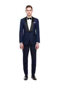 Magnifique smoking classique Veste pour homme à revers châle en satin avec poches en satin - Product Image 2