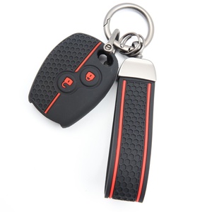 Housse <span class=keywords><strong>de</strong></span> clé en silicone à 2 boutons avec porte-clés, <span class=keywords><strong>coque</strong></span> <span class=keywords><strong>de</strong></span> clé télécommande pour <span class=keywords><strong>Renault</strong></span> <span class=keywords><strong>Modus</strong></span> Clio 3 Twingo Kangoo - Product Image 4