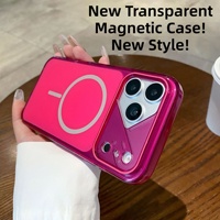 Coque de téléphone magnétique texturée en lin pour iPhone 17 16 15 14 Pro Max, avec dos rigide transparent en PC coloré