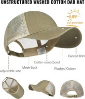 Gorra Trucker de Algodón Lavado Vintage de 5 Paneles con Corona Media Wins Flying, con Malla y Logotipo Bordado, Color Gris, para tu Marca