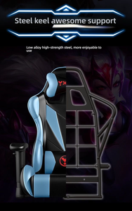 Logotipo personalizado High-Back Faux Leather Swivel Chair Apoio para os pés Confortável Escritório Gamer Computador Assento Reclinado Altura Ajustável - Product Image 6