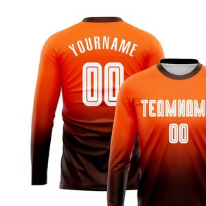 Gradient <b>Long</b> Sleeve Soccer Jersey Football Sports Shirt Breathable Quick Dry Athletic <b>Match</b> Training Uniform for Men Teams - Product Image 3